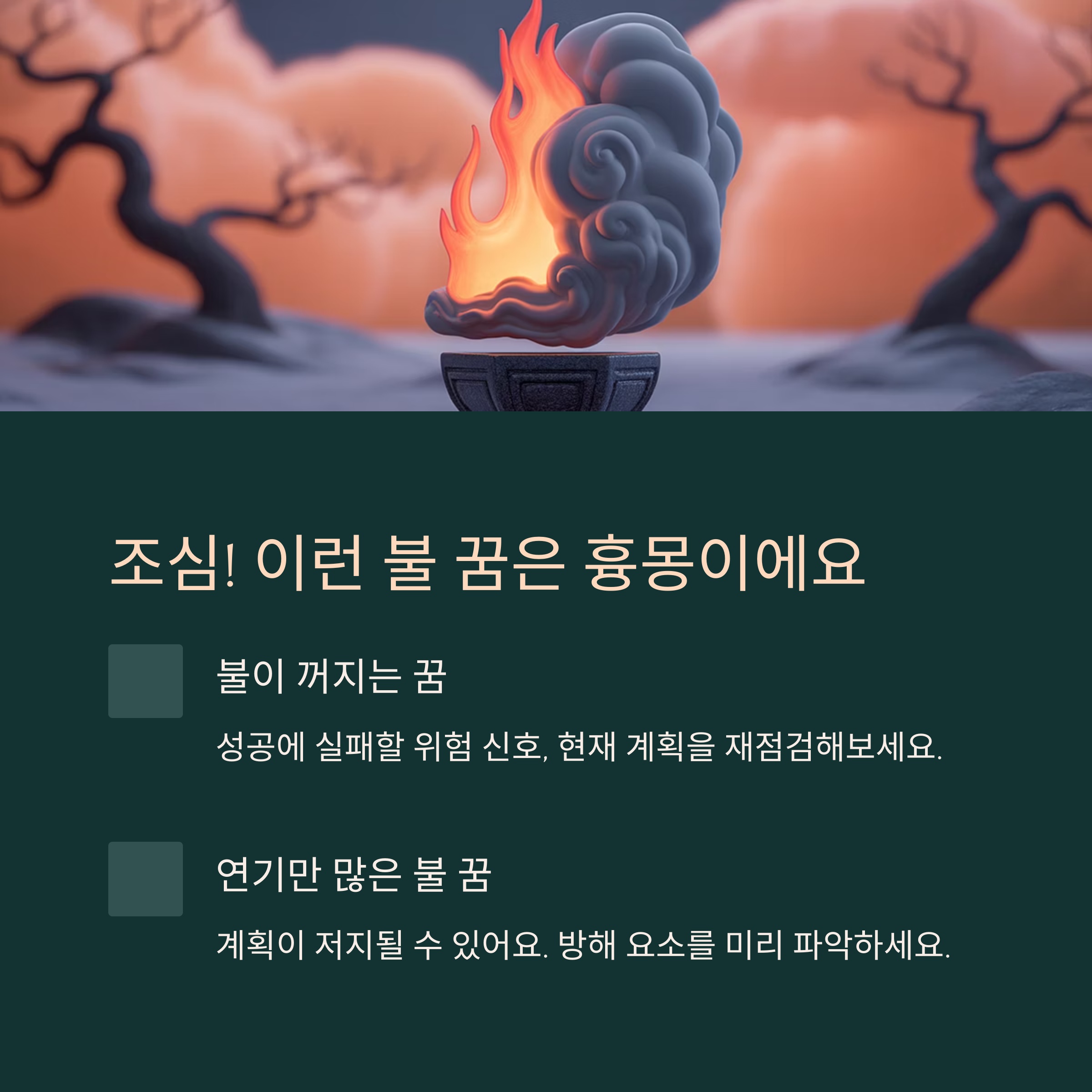 이건 조심! 흉몽으로 해석되는 불 꿈