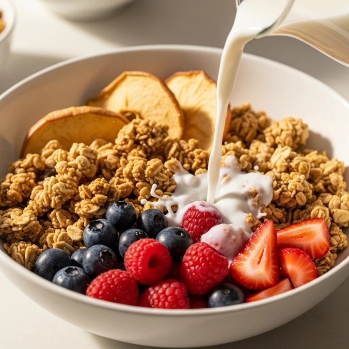 신장 건강과 혈압 조절에 도움을 주는 과일 그래놀라 식단