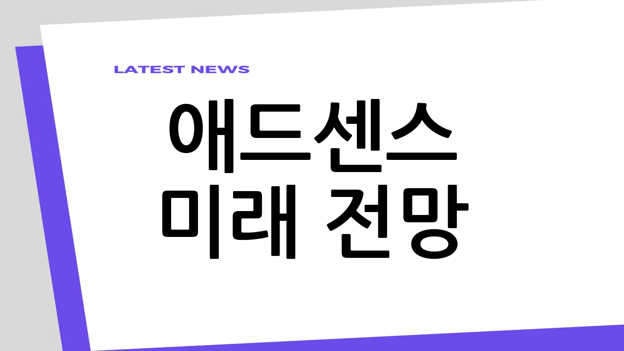 애드센스 미래 전망