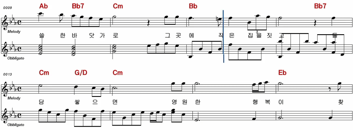 양하영(양희은) - 가난한 마음 악보