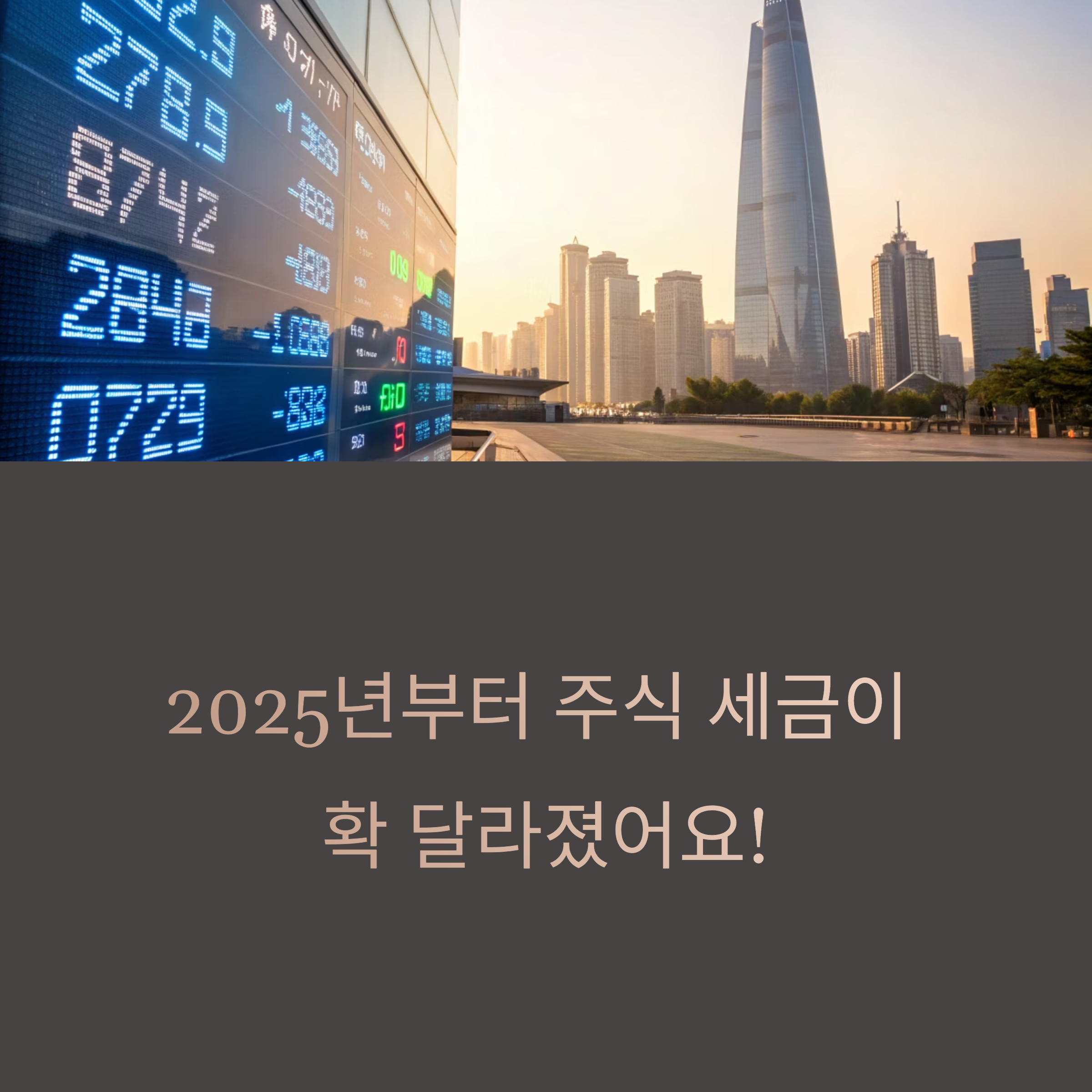 2025 국내 주식 세금 총정리