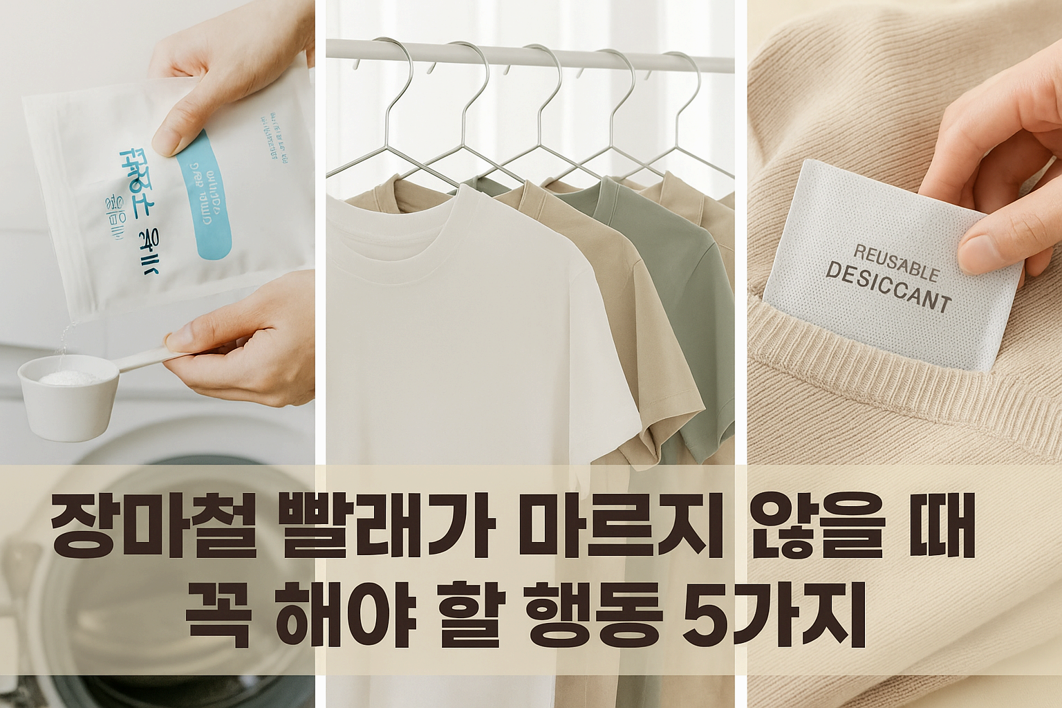 장마철 빨래 안 마를 때? 꼭 해야 할 행동 5가지 [빨래 쉰내 잡는 살림템 추천]