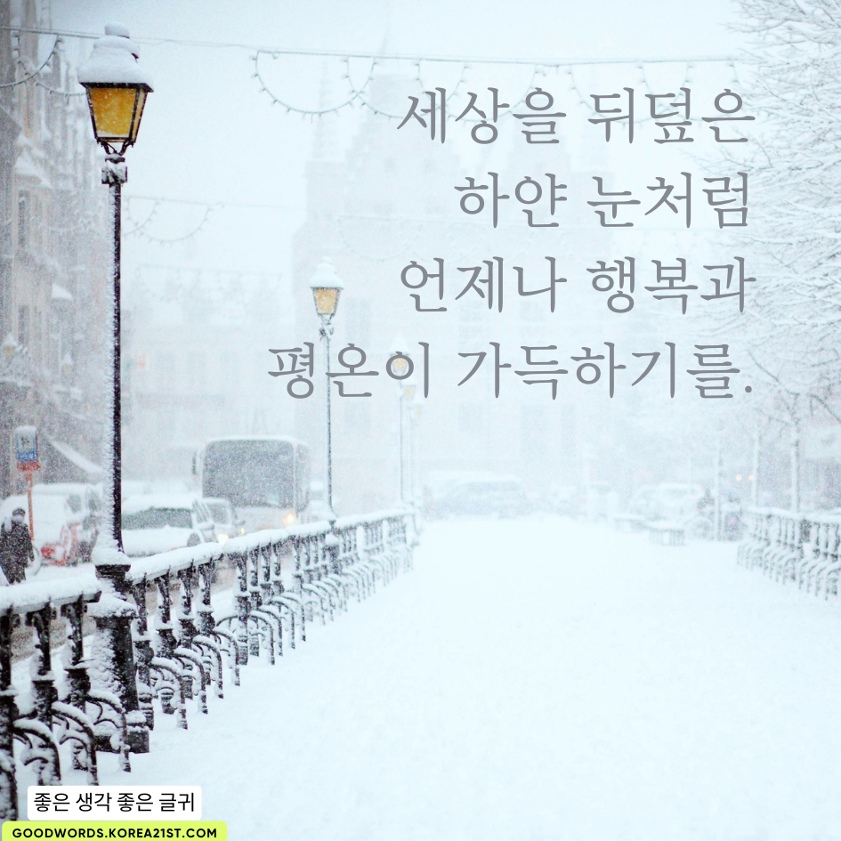 눈 오는 날 인사말 이미지 문구 모음