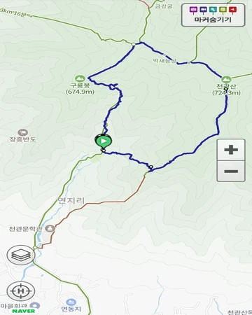 천관산 등산지도1