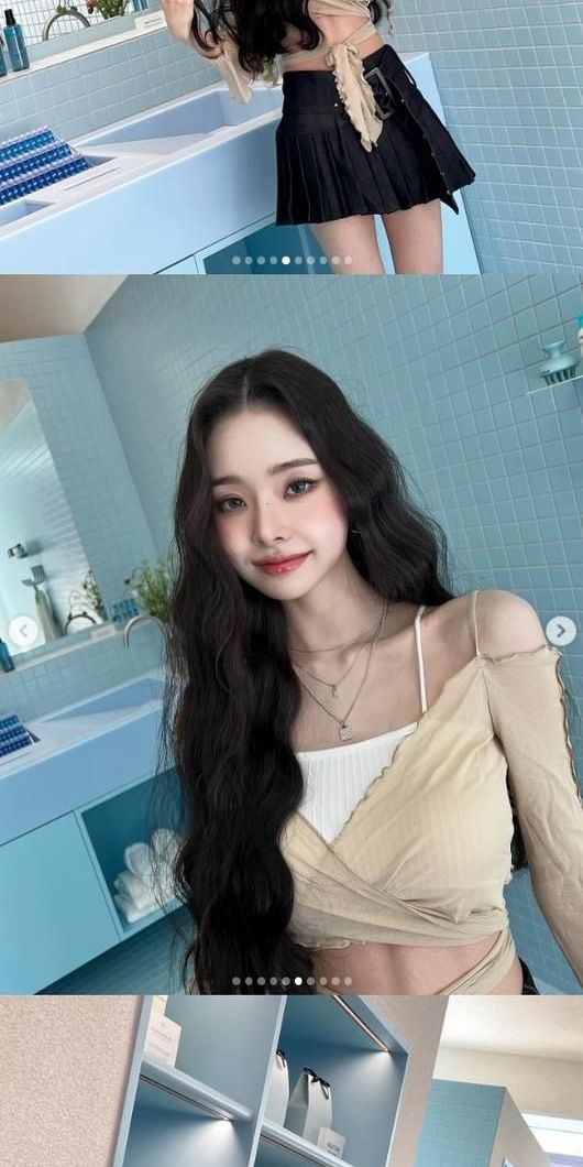 프리지아 크롭톱 패션으로 복근 드러내며 몸매 자랑!