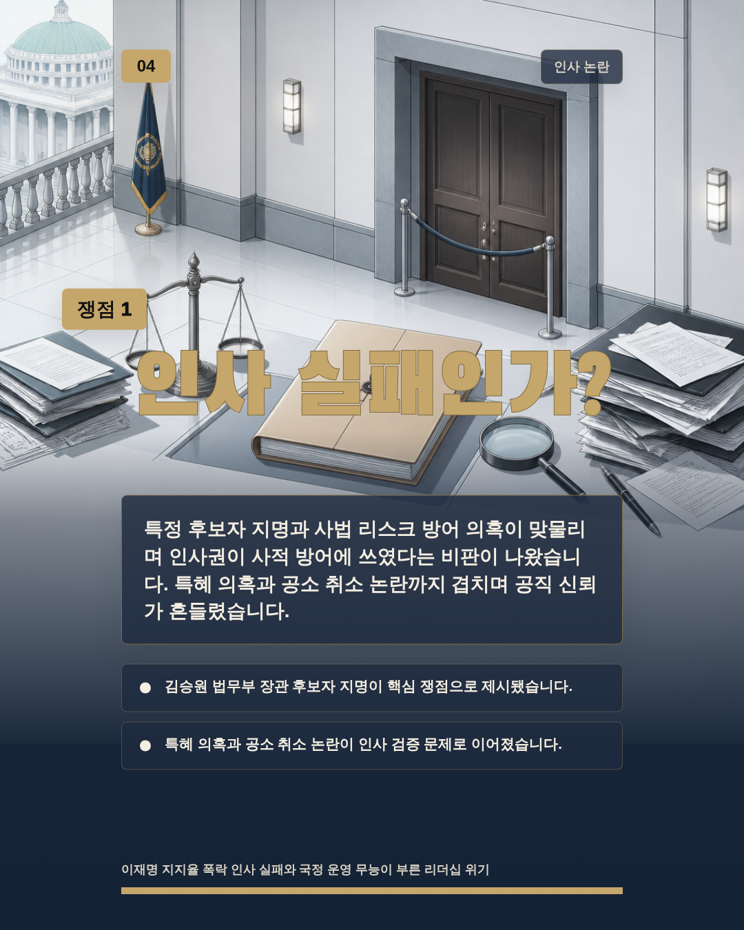 인사 실패인가?
