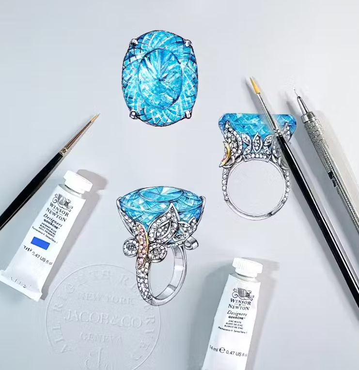 파라이바 투르말린 칵테일 링