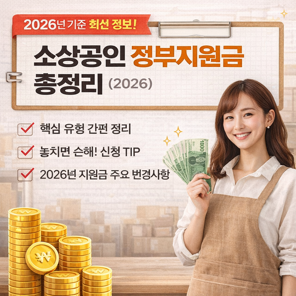 소상공인 정부지원금 총정리(2026년최신)