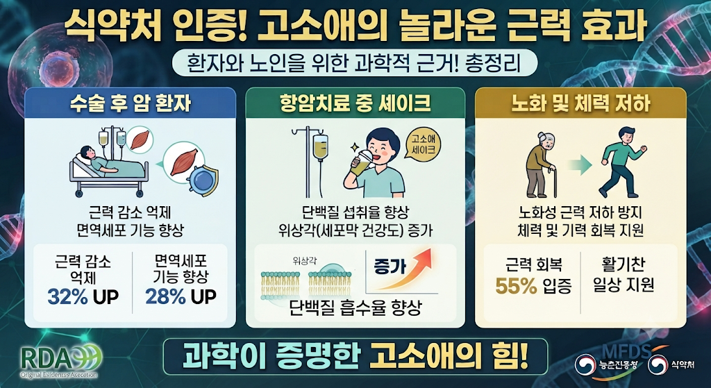 식약처 인증 고소애의 놀라운 근력 효과, 환자와 노인을 위한 과학적 근거 총정리