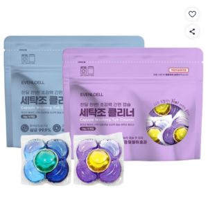 1+1 초강력 캡슐 세탁조 크리너 클리너 고농축 드럼 통돌이 세탁기통세척 세탁기세척 세탁기통세척제 세정제 밤쉘향+머스크향 이브앤로엘