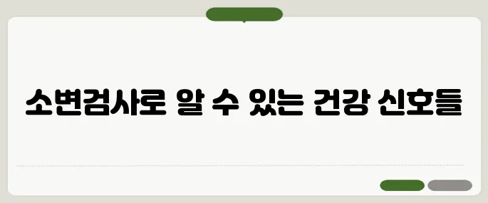 소변검사로 알 수 있는 것 당뇨부터 신장질환까지