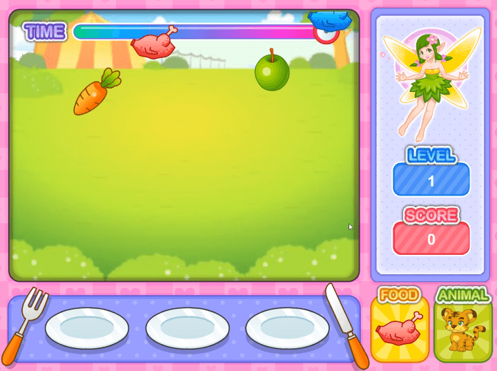 체리의-생일파티-고급-플래시게임-시작-화면