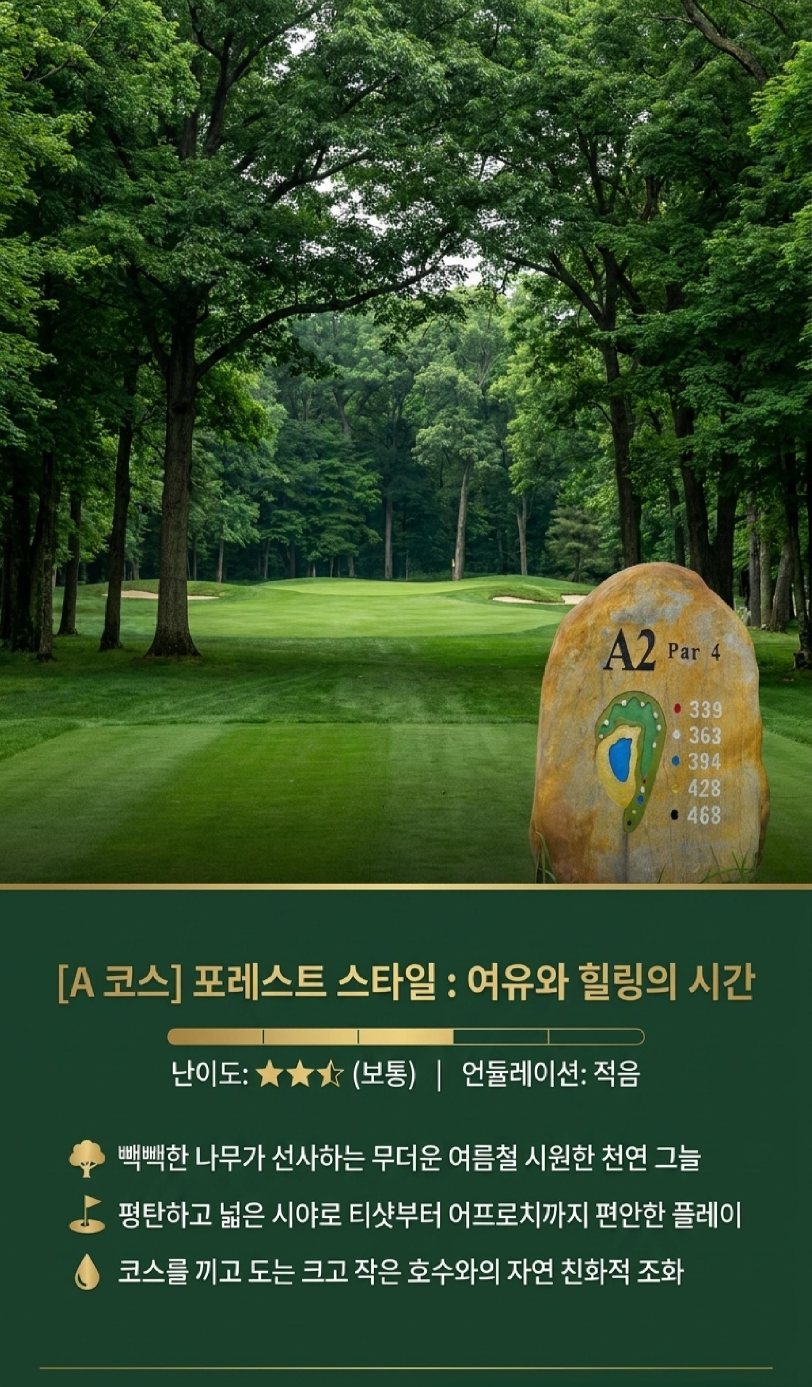 중국 쑤치엔 라마호 골프코스 -27홀중 A코스 포레스트형