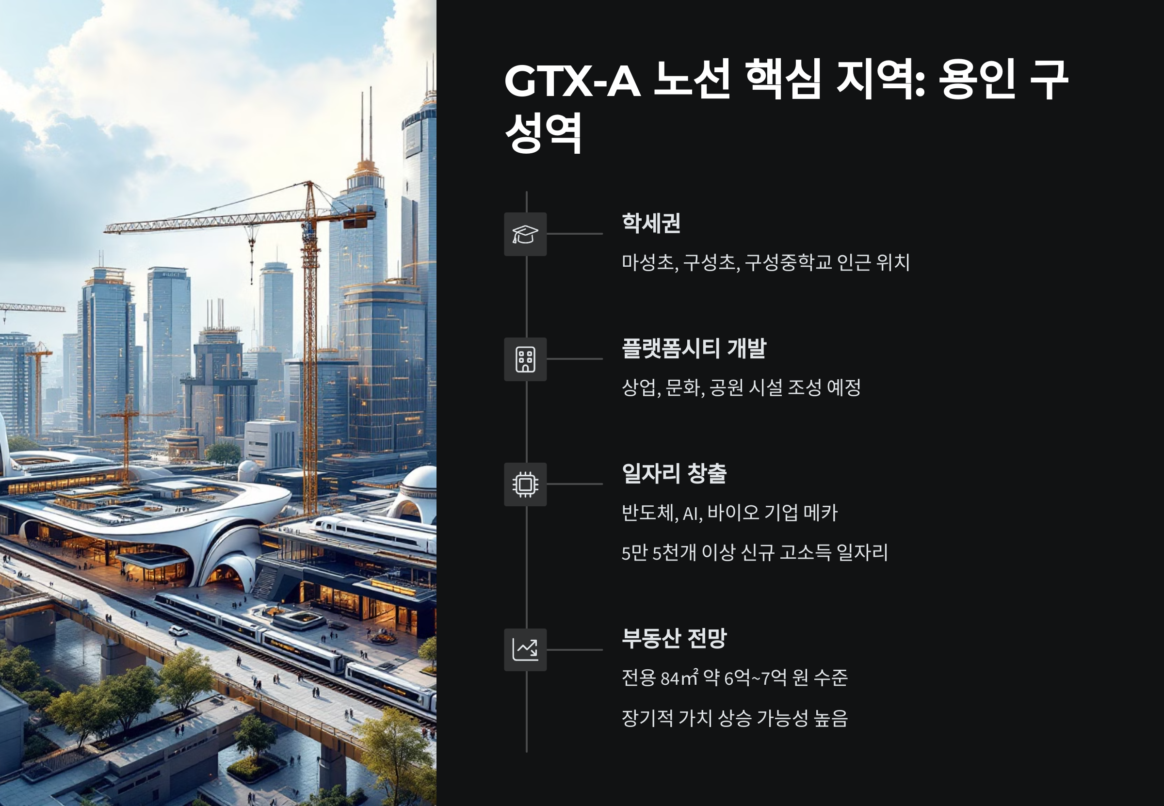 gtx-a 노선 핵심지역 용인 구성역