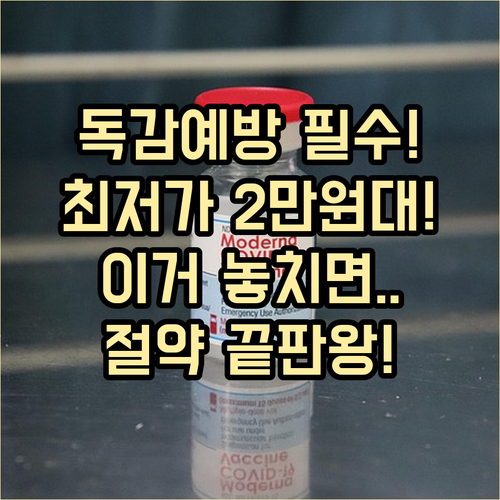 일반 성인 독감 백신 최저가 2만원대..