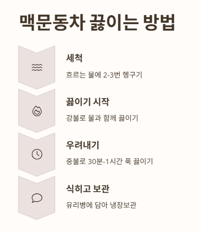 맥문동차 끓이는 법