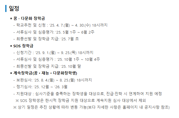 복권기금 꿈사다리 장학사업 신청방법