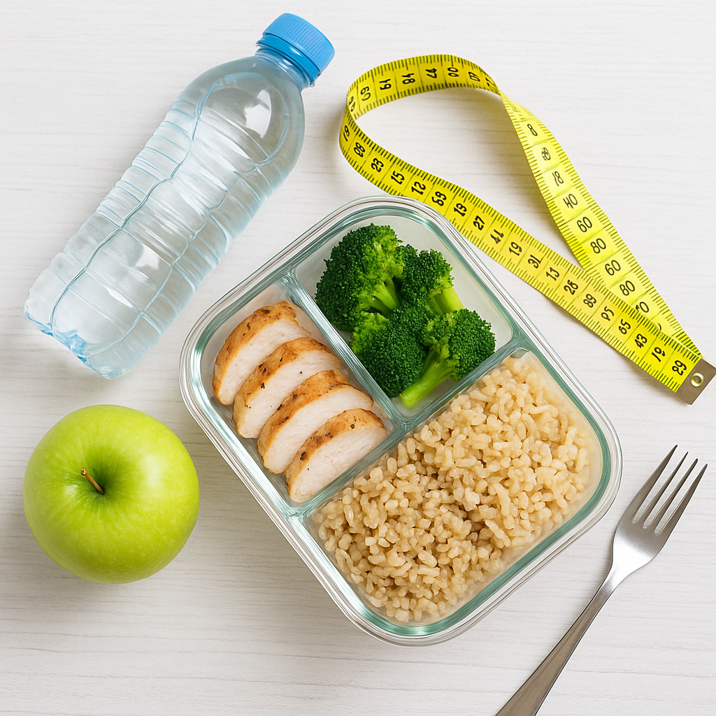 물과 건강식 도시락