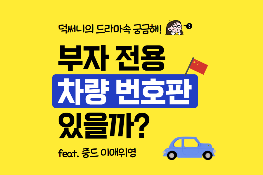 부자 전용 차량번호판