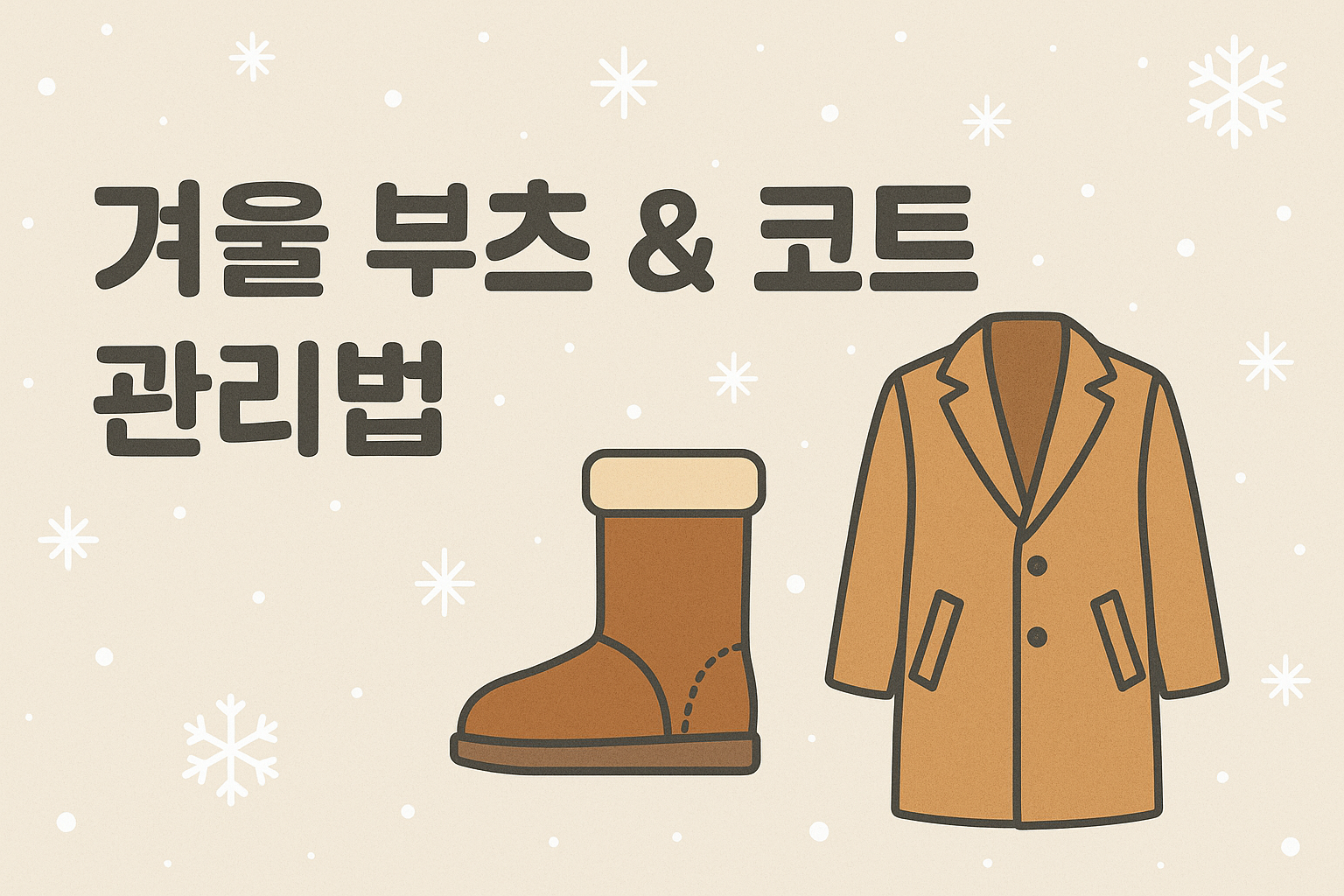 겨울부츠, 코트 관리법 이미지