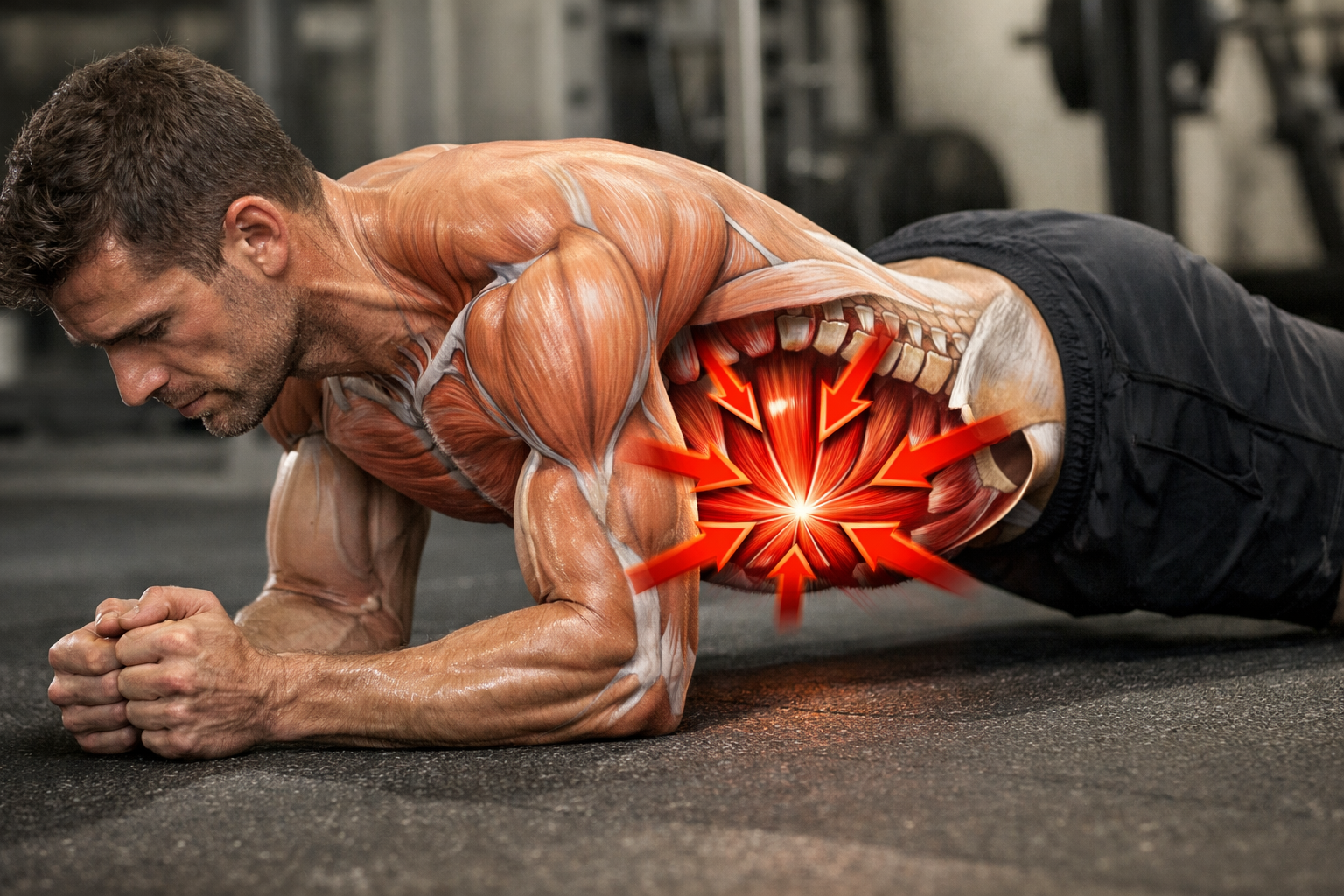 플랭크 올바른 자세 코어 정렬 복근 활성화