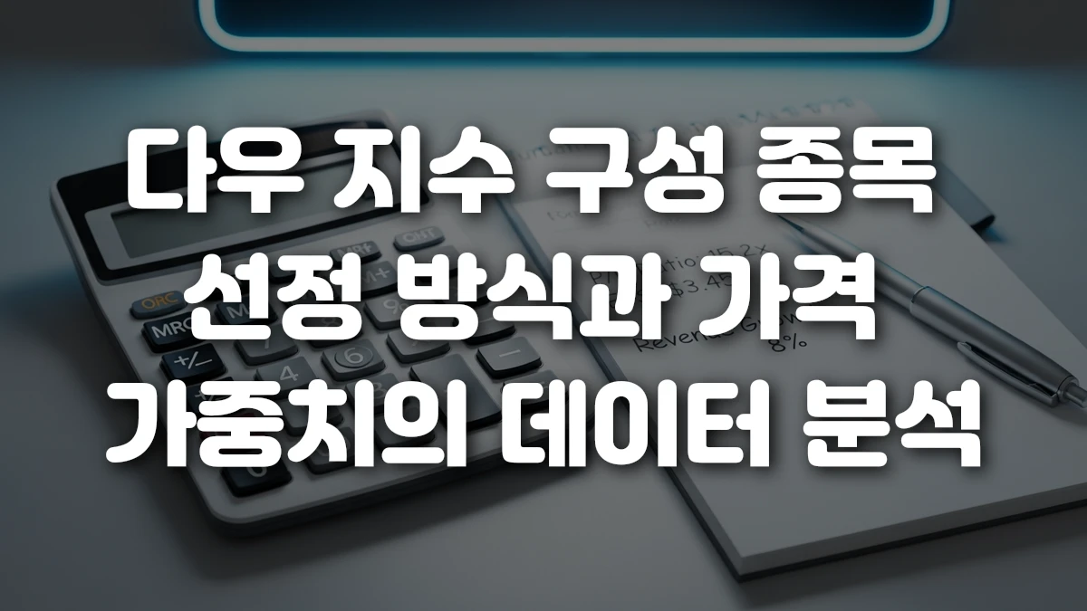 다우 지수 구성 종목 선정 방식과 가격 가중치의 데이터 분석