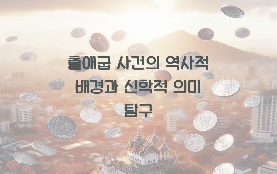 출애굽 사건의 역사적 배경과 신학적 의미