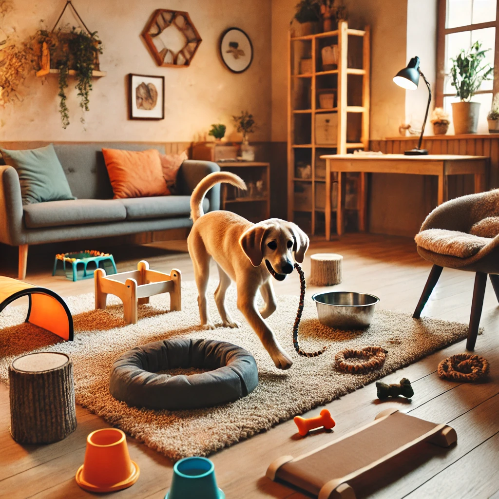 실내에서 강아지 운동시키는 법에 관련된 사진