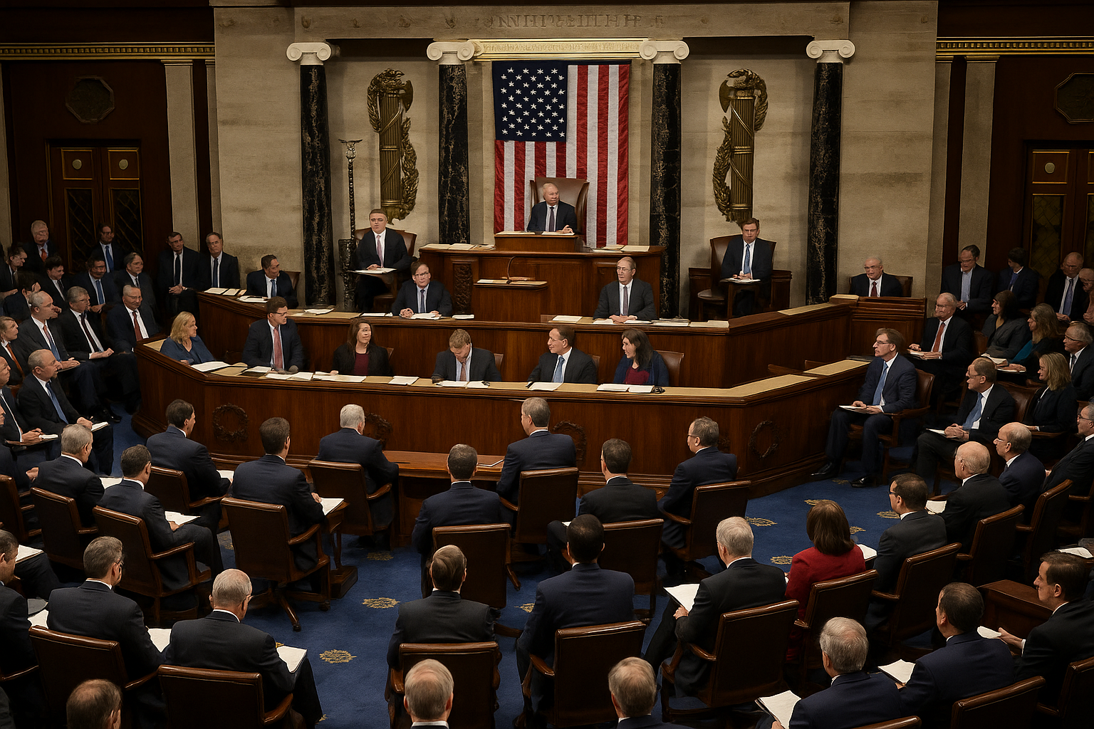 미국 의회에서 암호화폐 법안을 토론하는 의원들의 모습