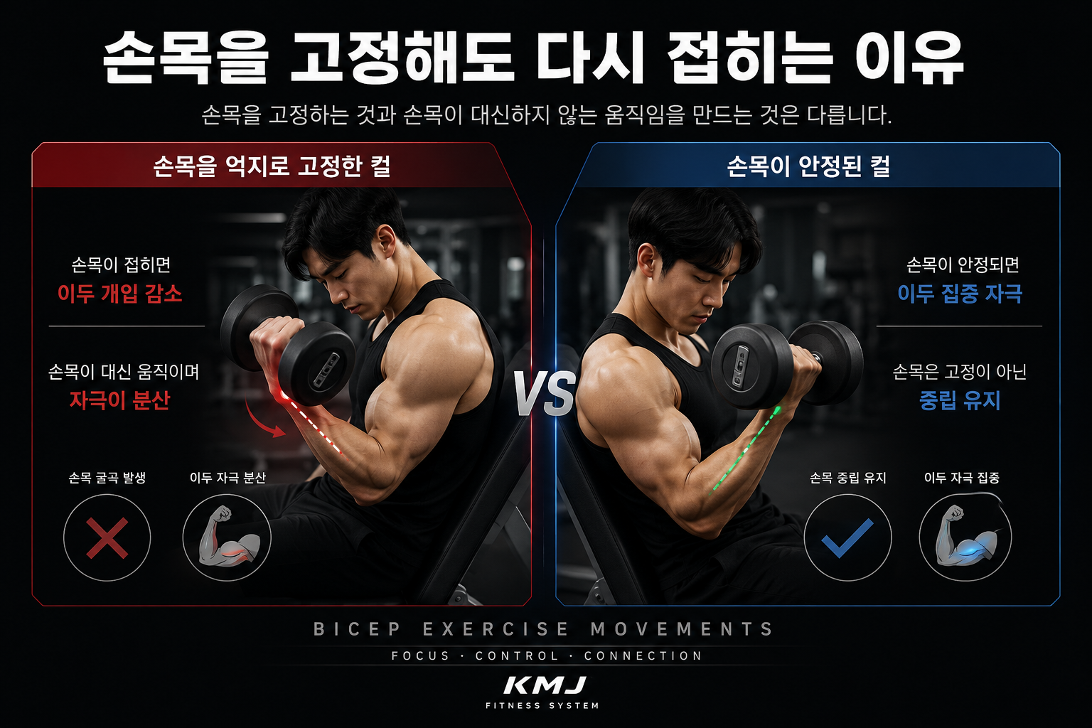 손목을 펴도 다시 접히는 이유