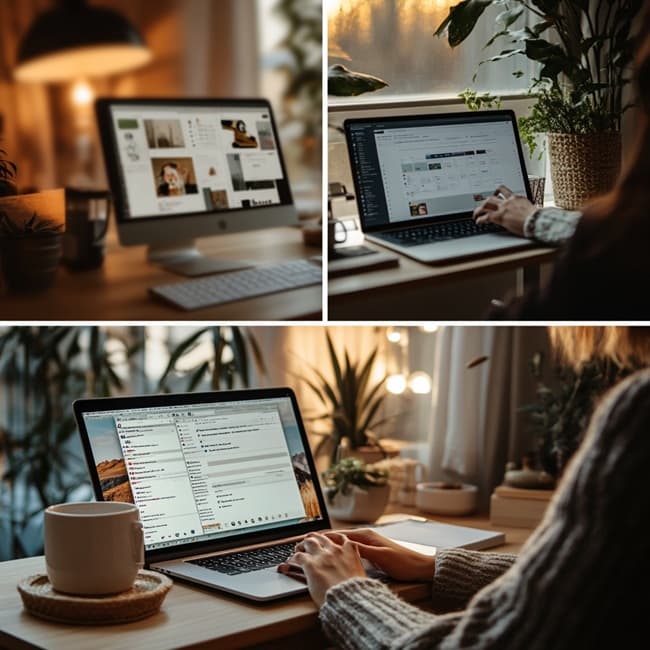 단축키를 활용해 블로그 업무를 처리하는 실사 작업 화면