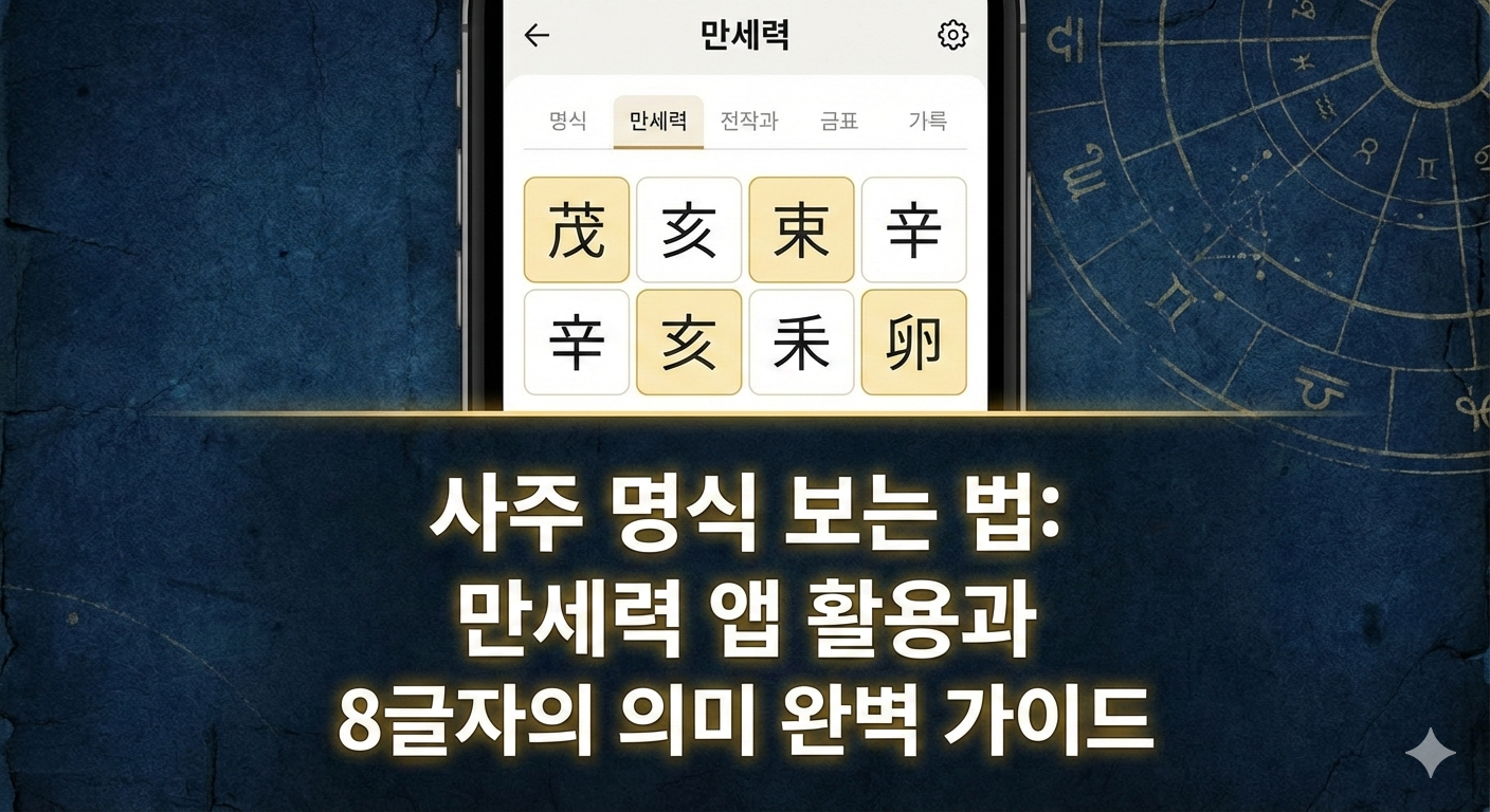 만세력 앱 활용과 8글자의 의미 완벽 가이드