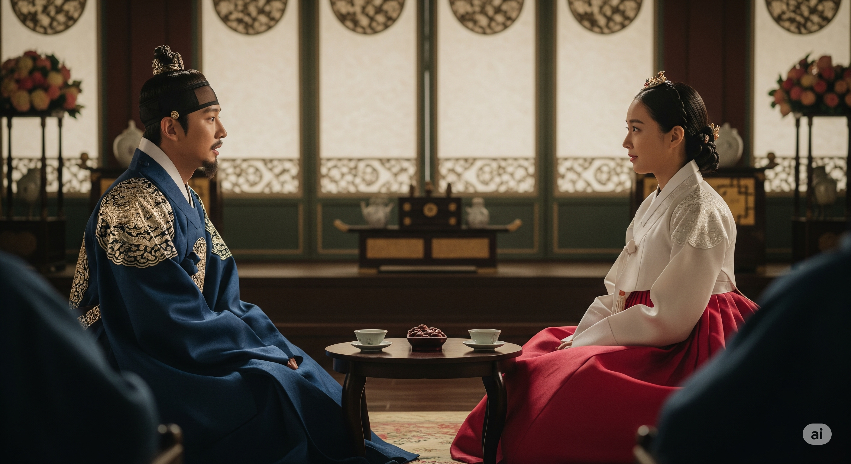 The subtle and warm emotions budding between a king and queen in a political marriage
