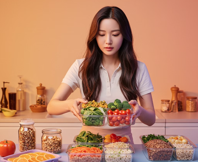 식이섬유 많은 음식으로 만든 식단 3