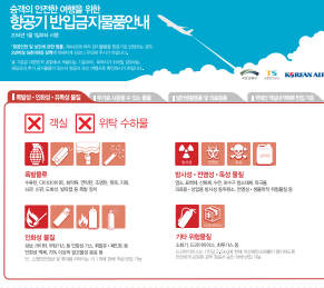 국내선 기내 반입 금지 물품 확인