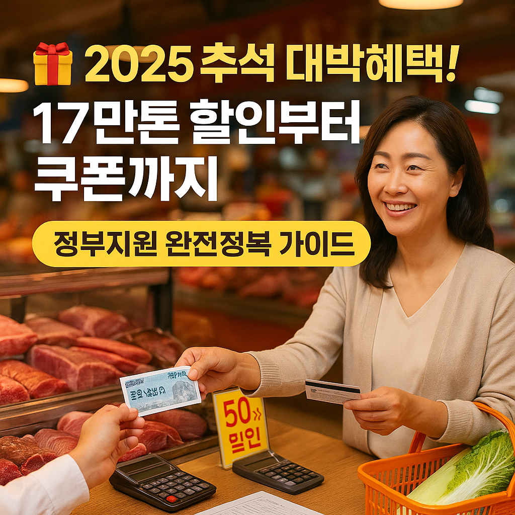 2025 추석 혜택 받는 방법, 17만톤 할인부터 쿠폰까지 (출처:정책브리핑)