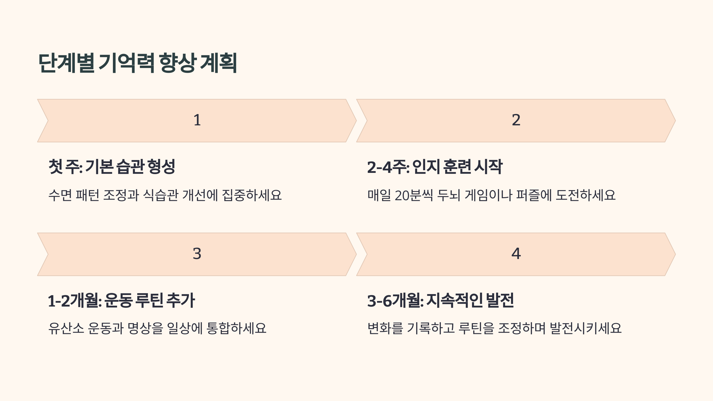 중년의 기억력을 높이는 생활 루틴