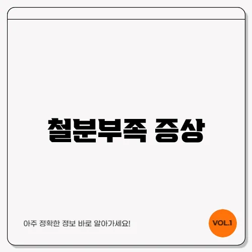철분부족 증상