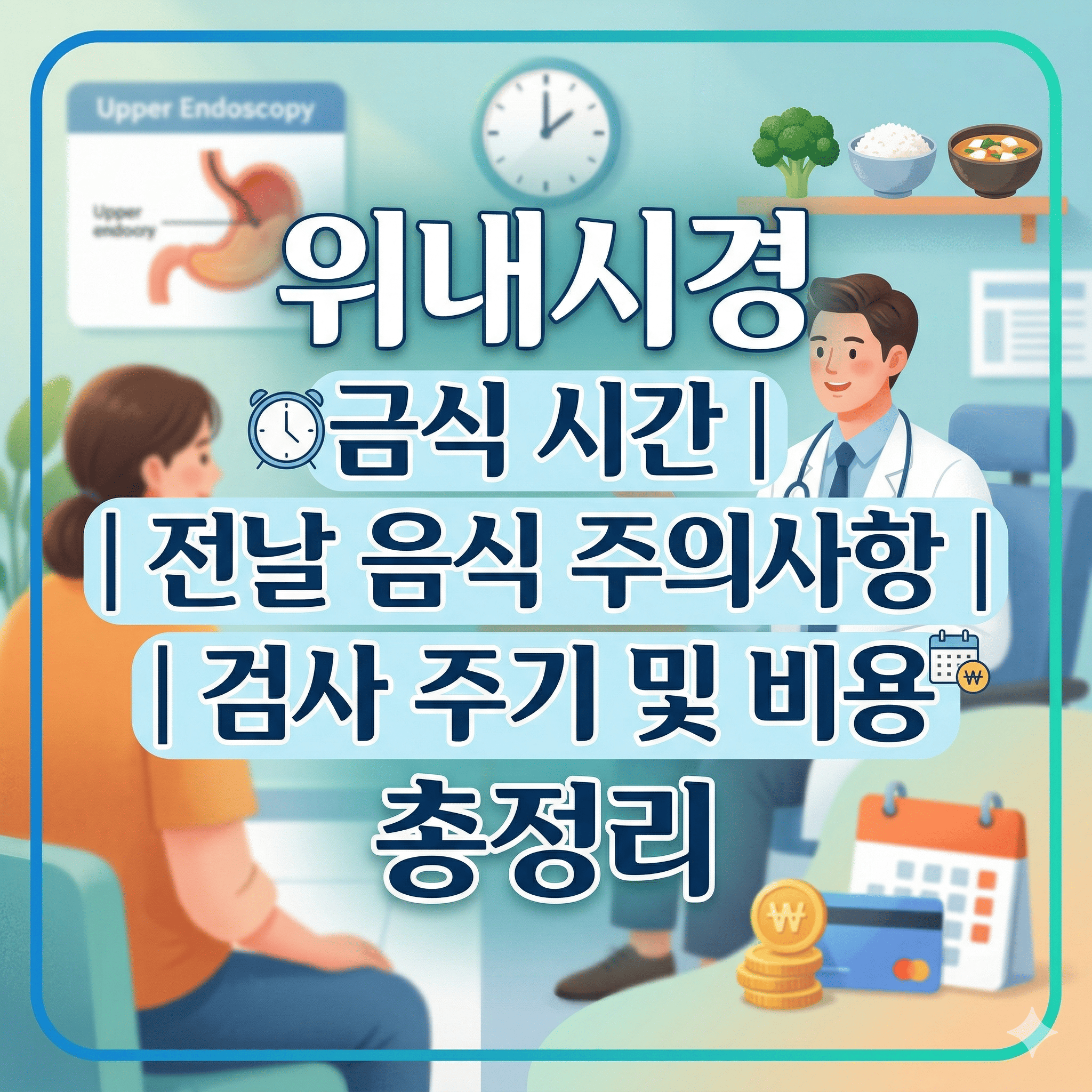 위내시경 금식 시간 전날 음식 주의사항 검사 주기 및 비용