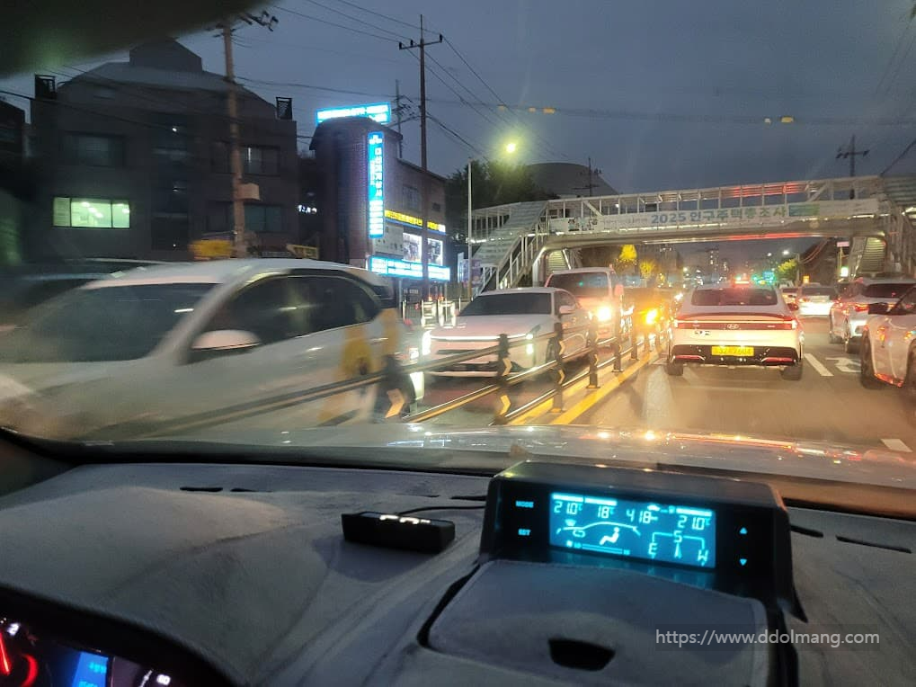 야간 주행시 M2 HUD