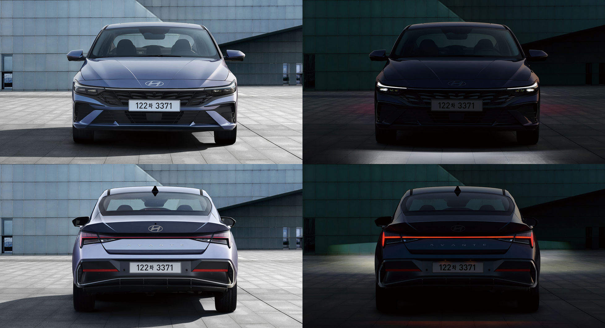 2023 현대 아반떼 페이스리프트 전후면