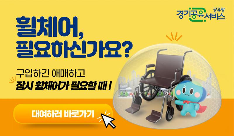 경기공유서비스 휠체어 무료 대여 방법 총정리 (구입 말고 빌리세요)