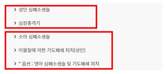일반인 심폐소생술 과정