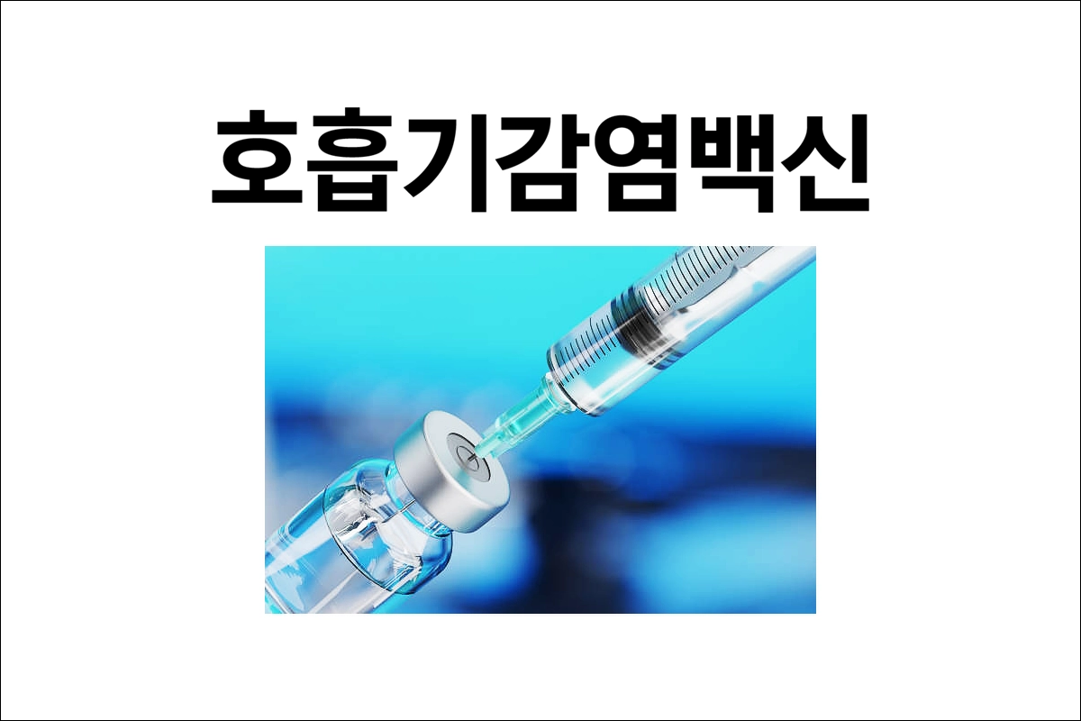 호흡기 감염병 예방 접종 백신 접종