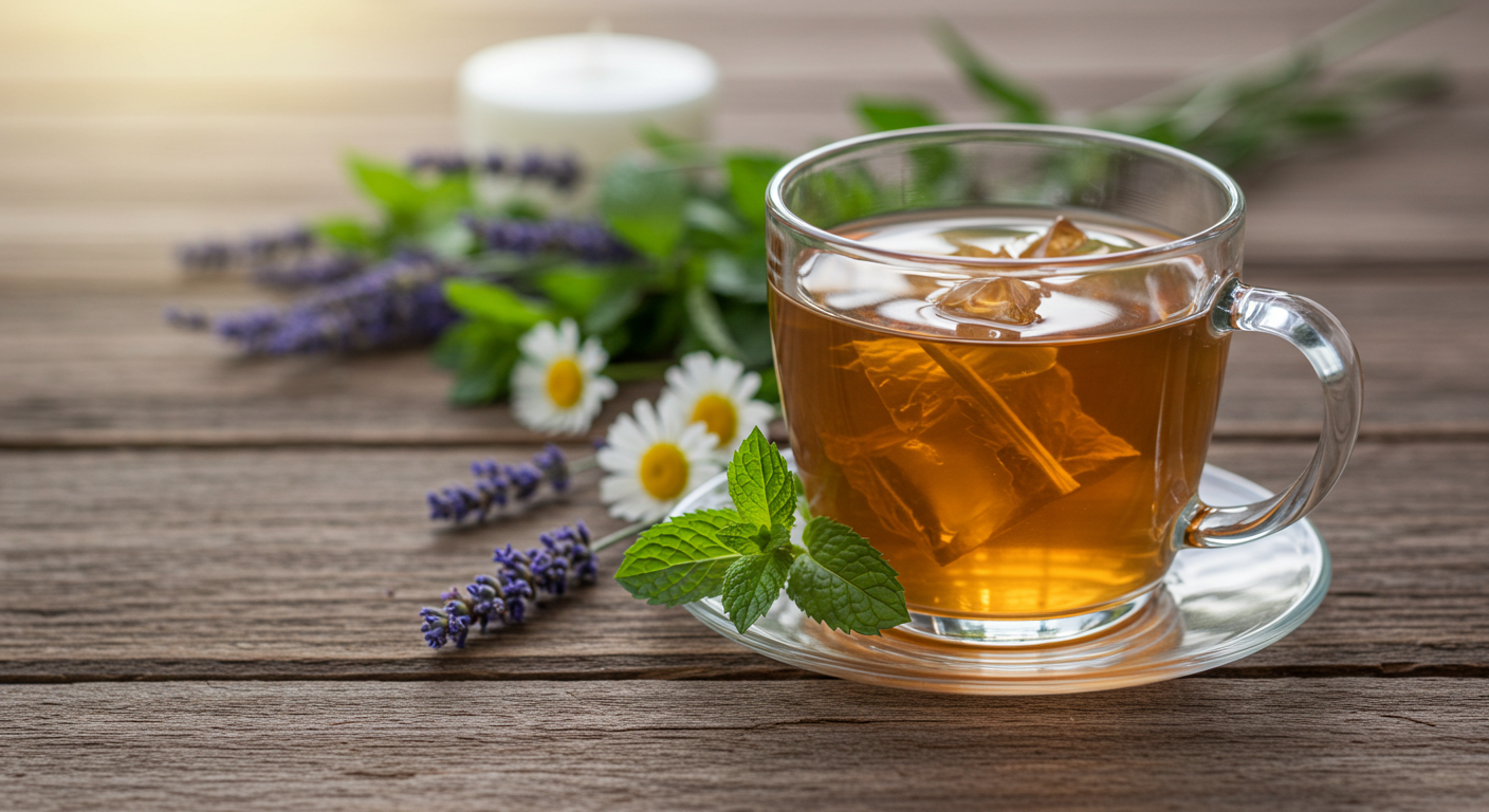 시원한 허브차 한 잔과 함께하는 '향기 테라피': 오감으로 느끼는 평온함