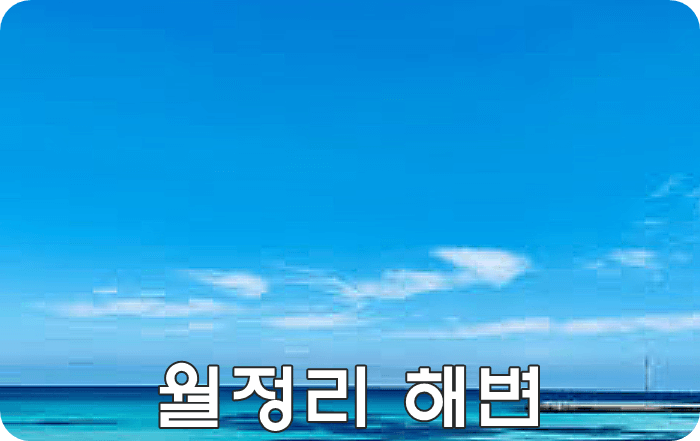월정리 해변 (타코마씸, 카페거리)
