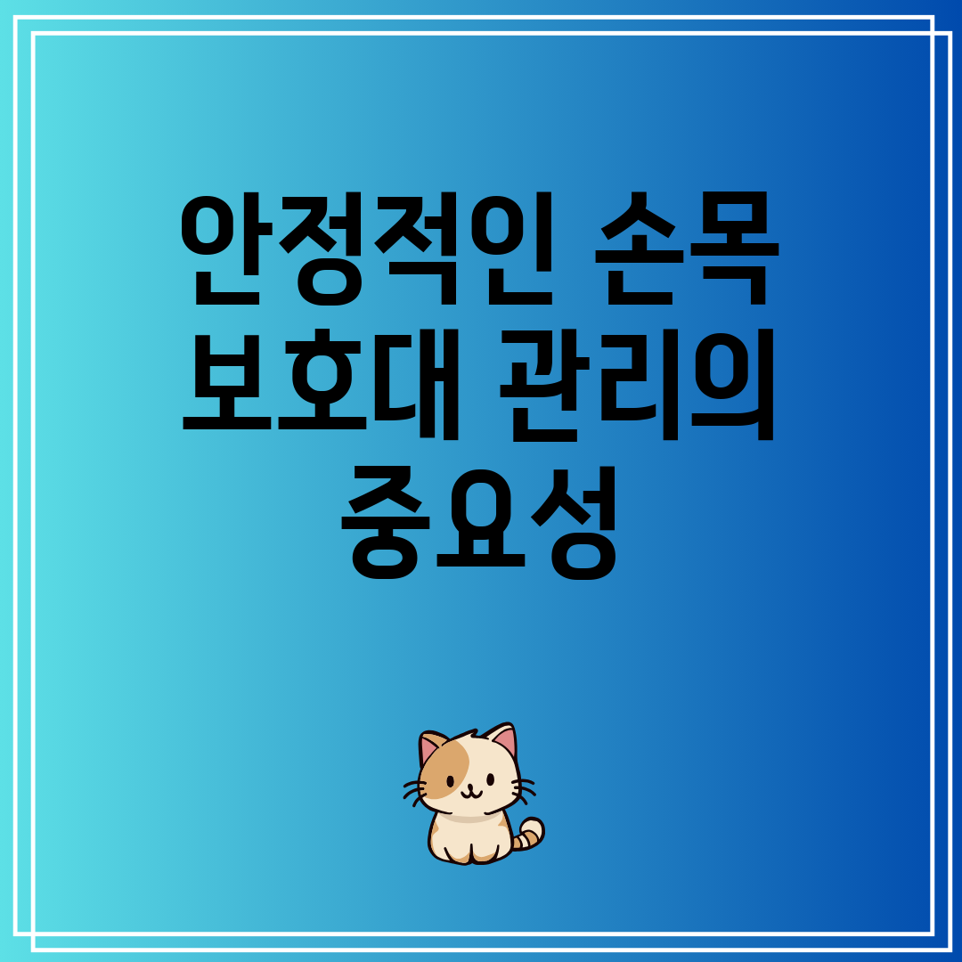 안정적인 손목 보호대 관리의 중요성