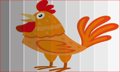 레이어 1을 상위 이미지로 두고 불투명도 50% 적용