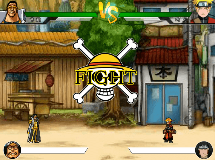 원피스-vs-나루토-3.0-플래시게임-시작-화면