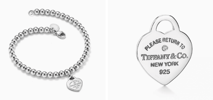 티파니 실버 하트 팔찌